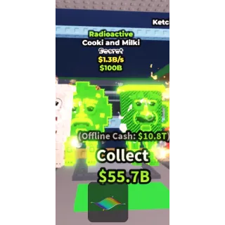 Radioactive cooki and milki 1.3b/s - steal a brainrot