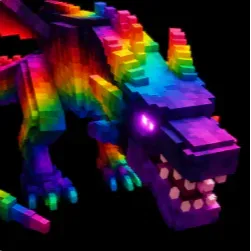 BIG RAINBOW BLACK DRAGON-GROW A GARDEN2