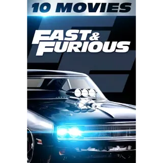FAST & FURIOUS 10-MOVIE COLLECTION (4K MOVIES ANYWHERE)