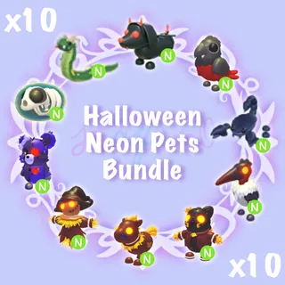 Halloween Neon Pets Bundle x10 - Adopt Me