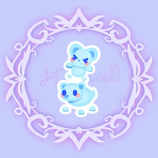Frostbite Bear and Cub Animated Sticker