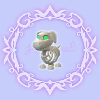 Halloween White Skeleton Dog