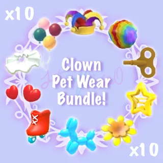 Clown Pet Wear Bundle x10 - Adopt Me