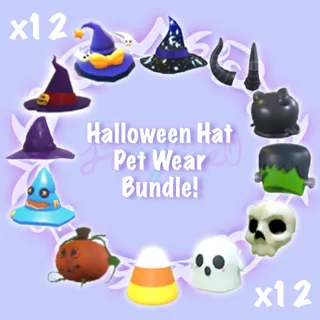 12 Halloween Hat Pet Wear Bundle - Adopt Me