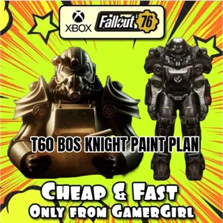 T-60 BROTHERHOOD OF STEEL KNIGHT POWER ARMOR PAINT PLAN - XBOX