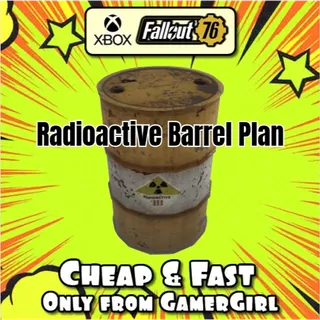 RADIOACTIVE BARREL PLAN - RADIATION EMITER FOR BLOODIED OR GHOULS - RARE DROP - XBOX