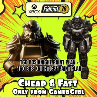 BUNDLE T60 BOS KNIGHT POWER ARMOR PAINT PLAN + T60 BOS KNIGHT CPT POWER ARMOR PAINT- XBOX