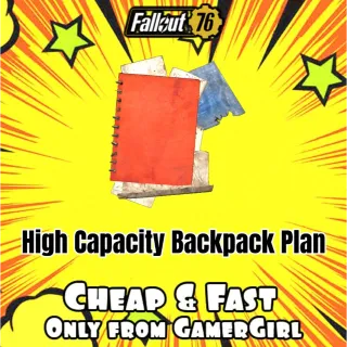 High Capacity Backpack Plan PC