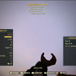  Invisible Railway Rifle  - FOR XBOX - QUAD - Q2535 GOD ROLL LEGACY - XBOX