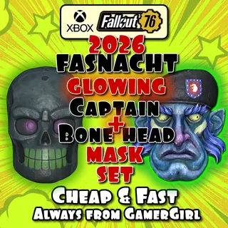 NEW Fastnacht GLOWING CAPTAIN + GLOWING BONE MASK SET -   XBOX