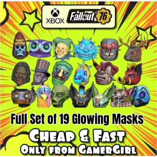 Full Set All 19 Fasnacht Glowing Mask Bundle XBOX