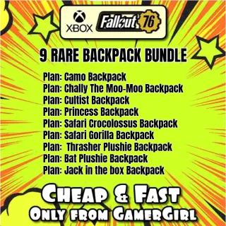 9 Rare Backpack Plan Bundle - XBOX