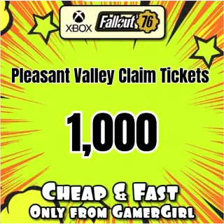 1000 Pleasant Valley Claim Tickets Collection Misc XBOX