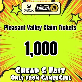 1000 Pleasant Valley Claim Tickets Collection Misc XBOX