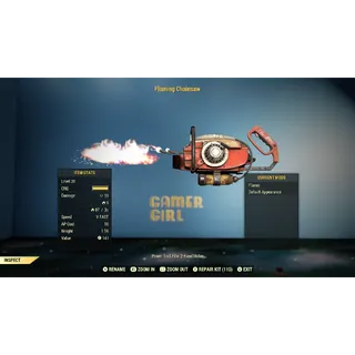 Legacy UNROLLED Invisible Flaming Chainsaw - XBOX 