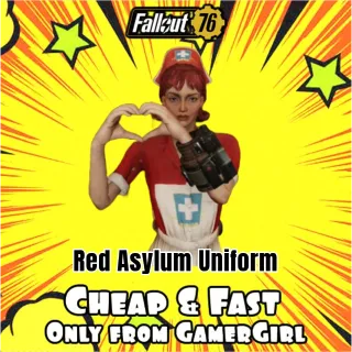 RED ASYLUM UNIFORM OUTFIT RARE APPAREL