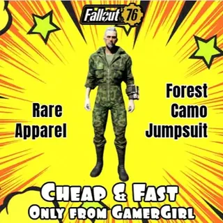 FOREST CAMO JUMPSUIT OUTFIT RARE APPAREL XBOX