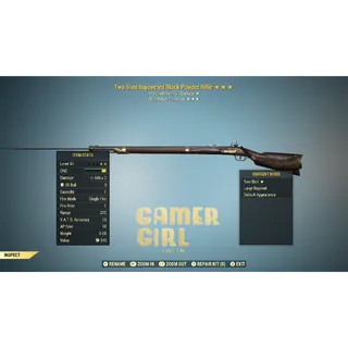 LEGACY TWO SHOT BAYONETED BLACK POWDER RIFFLE MISSING STARS