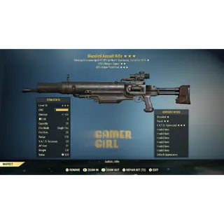 NW Invalid Legacy Assault Rifle Bloodied / Rapid / vats optimized XBOX - GOD ROLL!