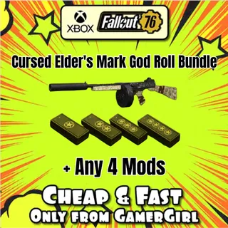BUNDLE Cursed Elder's mark + any 4 mods - Make any god roll - META 35% Extra Damage