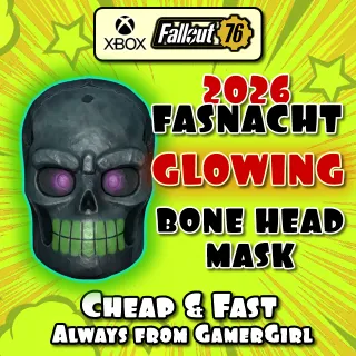 NEW Fasnacht GLOWING BONE HEAD MASK  -  XBOX