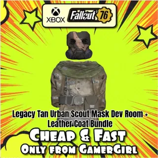 Leather Coat  + Legacy Tan Urban Scout Mask BUNDLE XBOX