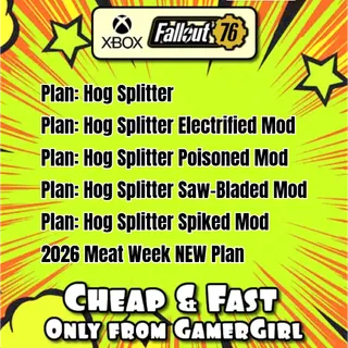 NEW Plan: Hog Splitter 5 PLAN SET Bundle XBOX