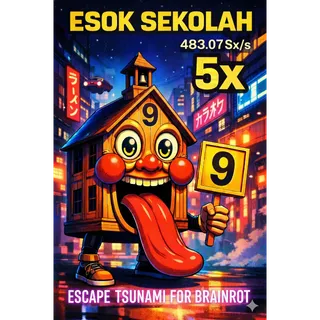 5X UFO ESOK SEKOLAH- ESCAPE TSUNAMI FOR BRAINROT