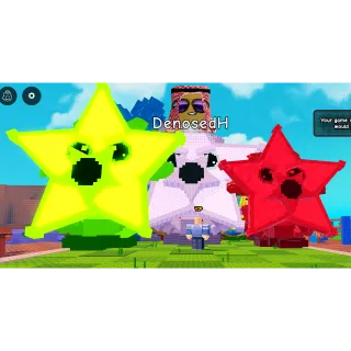 3x TITANIC MUTATED STARFRUIT [NEON,RUBY,FOGGY]- MAX LEVEL (PLANT VS BRAINROT)