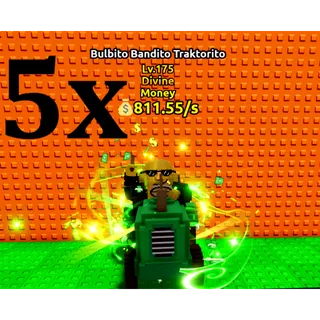 5x BULBITO BANDITO TRAKTORITO- MAX LEVEL (ESCAPE TSUNAMI BRAINROT)
