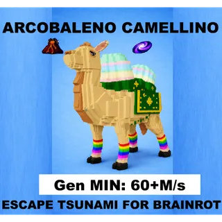 10X ARCOBALENO CAMELLINO WITH MAGMA & GALAXY TRAITS- (ESCAPE TSUNAMI FOR BRAINROTS)
