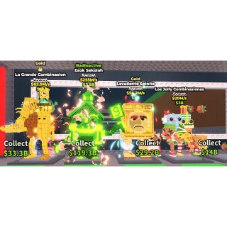 ASPACK (La Grande Combinasion, Radioactive Esok Sekolah, Gold Lavadorito Spinito & Los Jolly Combinasionas)- STEAL A BRAINROT