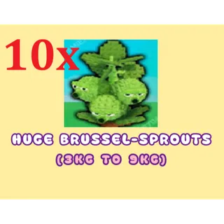10X BRUSSEL SPROUTS- 3KG TO 9KG (PLANT VS BRAINROT)