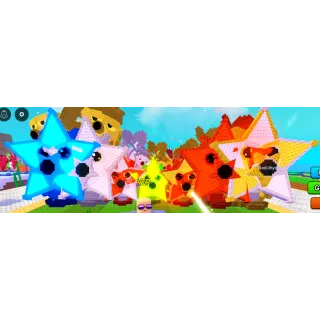 7x  [NEON,ELECTRIFIED, GOLD-FOGGY,GOLD-SCORCHED,SCORCHED STARFRUIT]-[3KG TO 5.1KG] (PLANT VS BRAINROT)