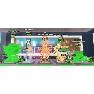 ASPACK (QUESADILLA CROCODILA, SAMMYNI SPYDERINI, POT HOTSPOT, TUNG3X SAHUR, BISONTE GIUPPOTERE)-STEAL A BRAINROT 