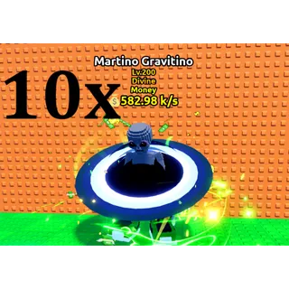10x MARTINO GRAVITINO- MAX LEVEL 200 (ESCAPE TSUNAMI BRAINROT)