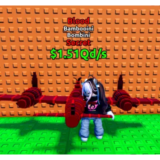 BLOOD BAMBOOINI BOMBINI  - 1.51Qd/S (ESCAPE TSUNAMI BRAINROT)