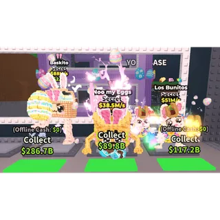 BUNDLE | EASTER EGG BASE ( NOO MY EGGS, BASKITO & LOS BUNITOS)- STEAL A BRAINROT