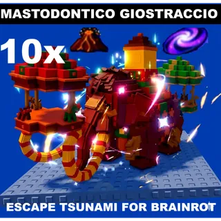 10x MASTODONTICO GIOSTRACCIO WITH MAGMA & GALAXY TRAITS- (ESCAPE TSUNAMI FOR BRAINROTS)