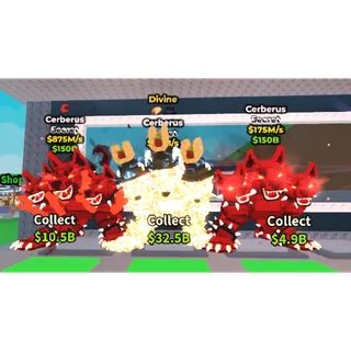 BUNDLE (3X CERBERUS WITH DIVINE MUTATION)- STEAL A BRAINROT