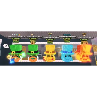 ASPACK (5X LEPRECHAUN LUCKY BLOCKS WITH MUTATION AND TRAITS)- STEAL A BRAINROT
