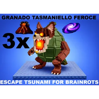 3x COLOSSAL 3x SIZE |GRANADO TASMANIELLO FEROCE WITH MAGMA & GALAXY TRAITS- ESCAPE TSUNAMI FOR BRAINROTS