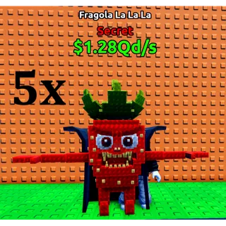 5X [PACK] FRAGOLA LA LA LA - 1.28Qd/S