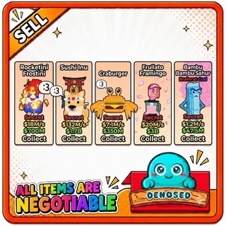 BUNDLE LOWKY#14 (SUMMER EVENT LOOTS) -STEAL A BRAINROT