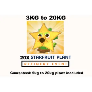 20X STARFRUIT | REFINERY EVENT- 3KG TO 20KG (PLANTS VS BRAINROTS)