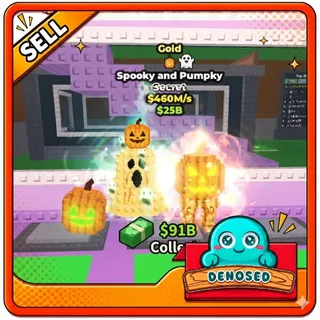GOLD SPOOKY AND PUMPKY W/ RARE TRAIT | 460M/s- (STEAL A BRAINROT)