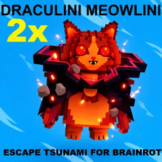 2X DRACULINI MEOWLINI - MAX LEVEL 250 (ESCAPE TSUNAMI FOR BRAINROTS)