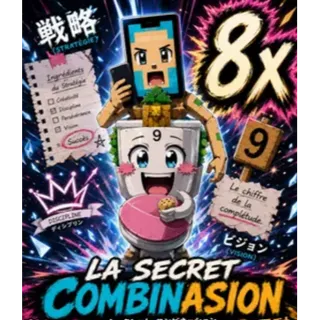 8x LA SECRET COMBINASION ( INCLUDES EITHER 1 DIAMOND OR GOLD)- STEAL A BRAINROT