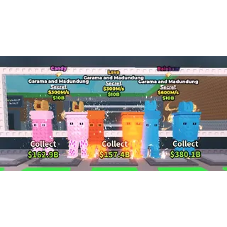 BUNDLE | COLORED ( CANDY, LAVA AND RAINBOW GARAMA AND MADUNDUNG)- (STEAL A BRAINROT)