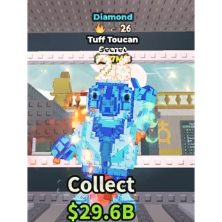 DIAMOND TUFF TOUCAN W/ 3 TRAITS- STEAL A BRAINROT
